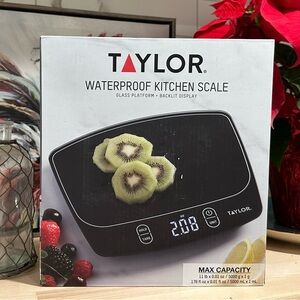 New! Taylor Waterproof Digital Kitchen Food Scale With LCD Display - Black
